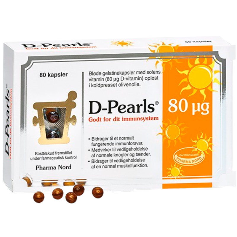 Pharma Nord D Pearls stærk 80 μg - 80 kaps