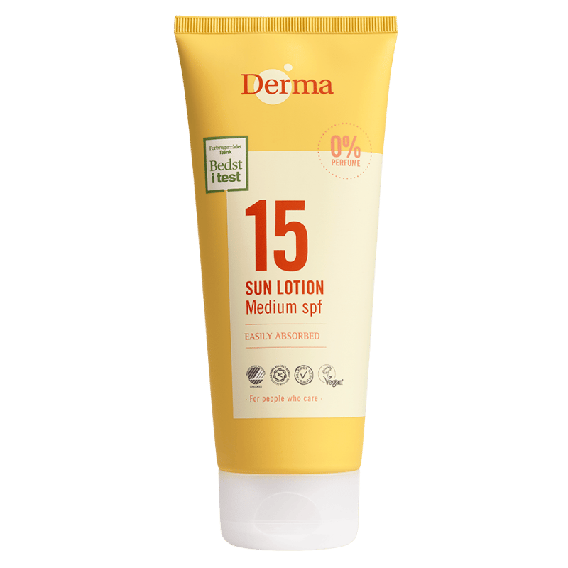 Derma Sun Sollotion Mellem SPF 15 - 200 ml
