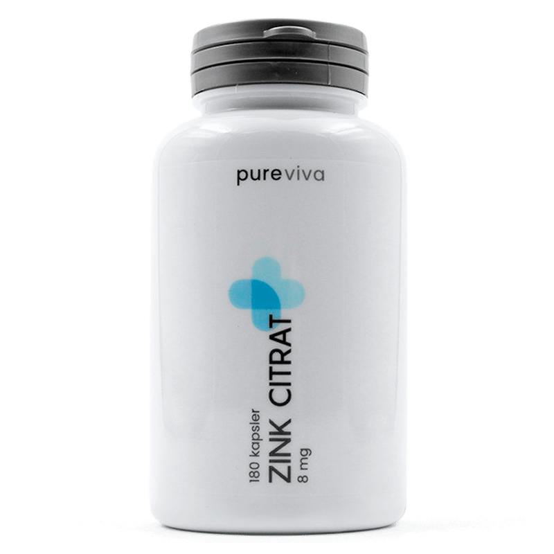 Pureviva Zink Citrat 8 mg - 180 kap