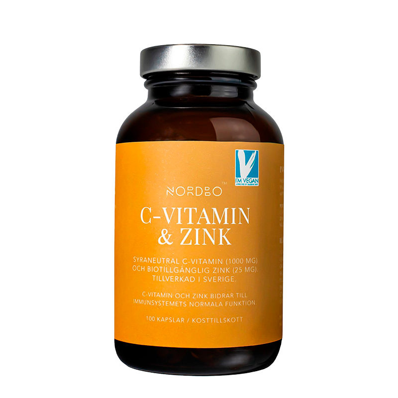 NORDBO C-vitamin & Zink - 100 kap
