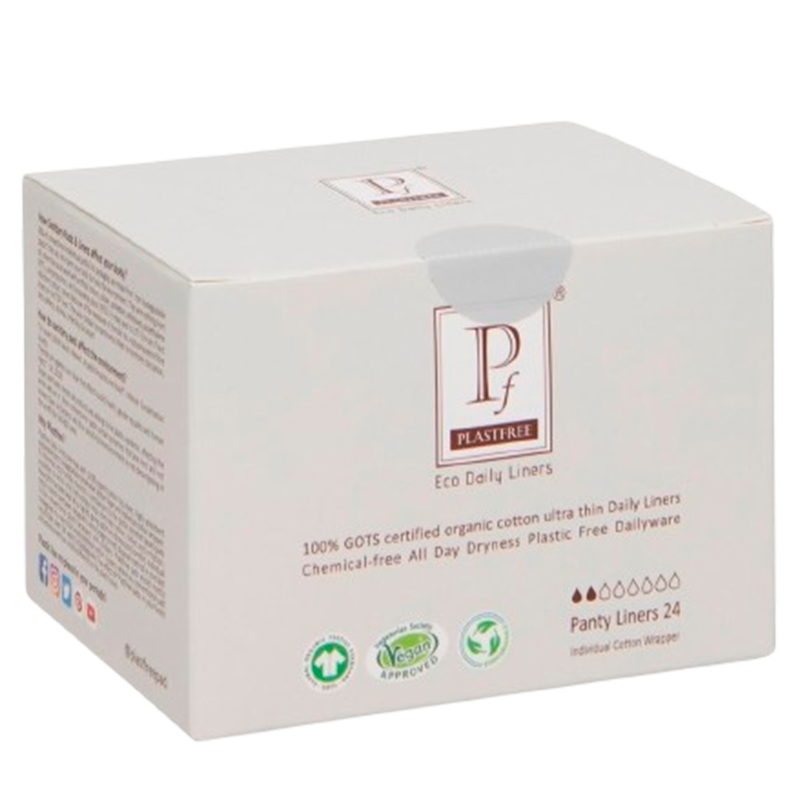 Plastfree 100% Organic Cotton & Plastic-free Daily Liners (24 stk)