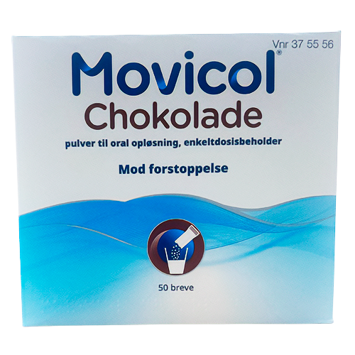 Movicol Pulver Oral Opløsning Med Chokolade Smag - 50 breve.