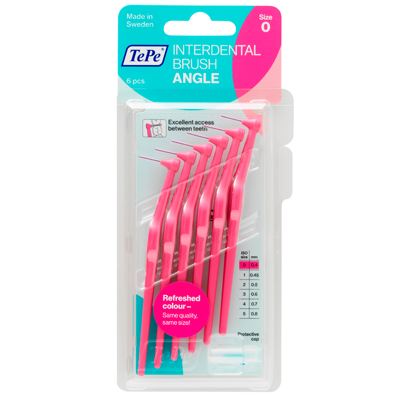 TePe Mellemrumsbørste Angle Rosa - 6 stk