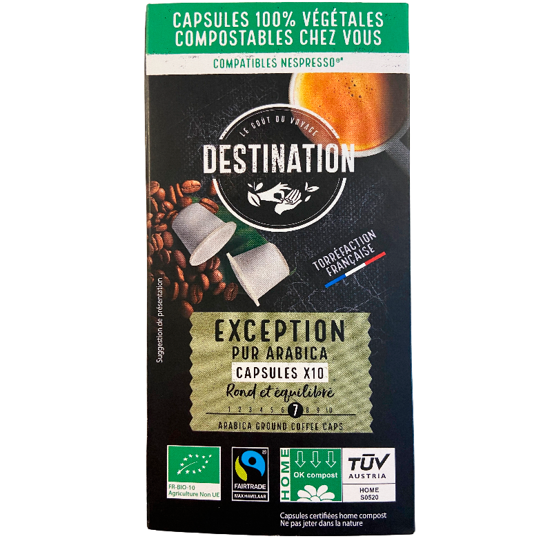 Destination Kaffekapsler Ø til Nespresso (10 kapsler)