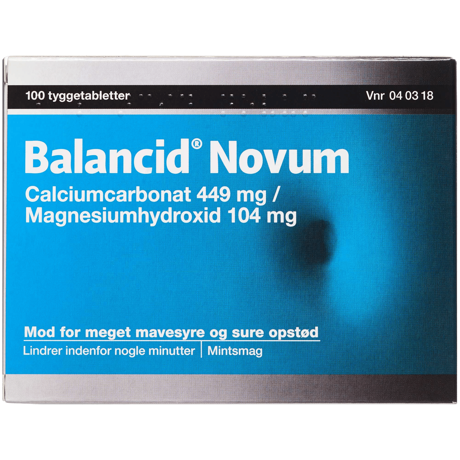 Balancid Novum Tyggetabletter 449+104 mg - 100 stk.