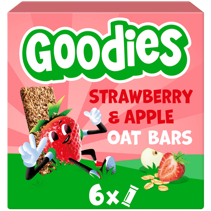 Goodies Oat Bar Strawberry & Apple (6 stk)