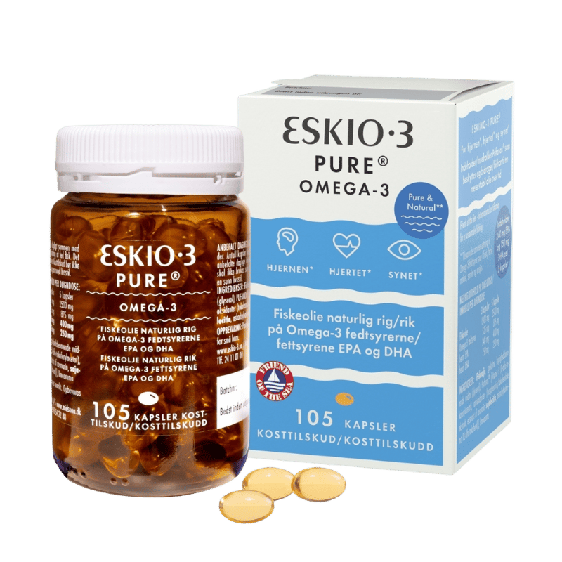 Eskio-3 Fiskeolie - 105 kap.