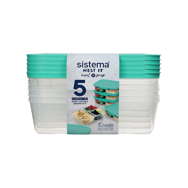 Sistema Nest It Meal Prep Mint (5 stk)