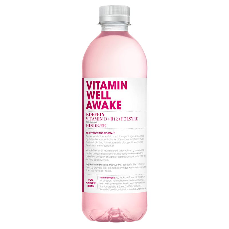 Vitamin Well Awake - Hindbær (500 ml)