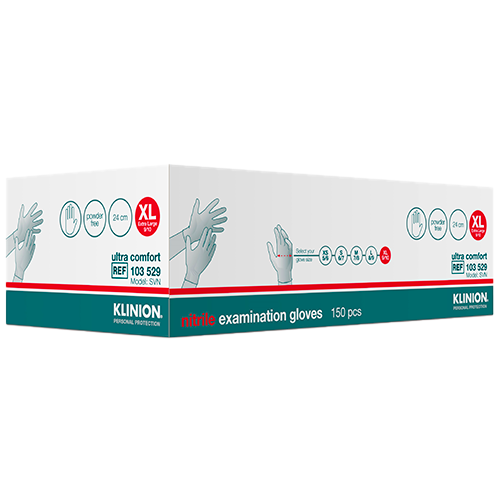 Klinion Nitrilhandske Hvid Ultra Comfort X-Large (150 stk)