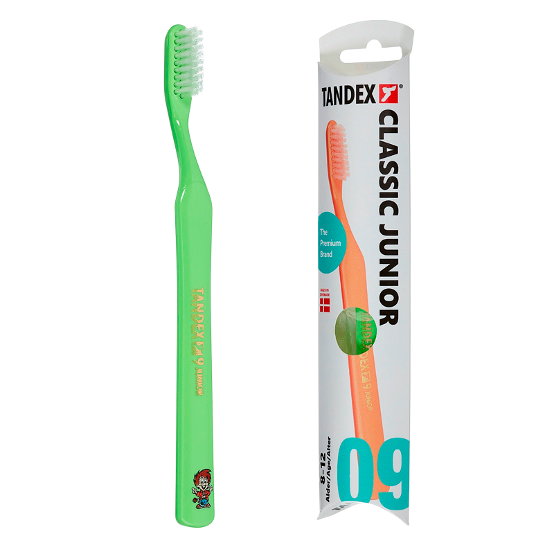 TANDEX Classic Junior 09 Medium Tandbørste Ass. Farve (1 stk)