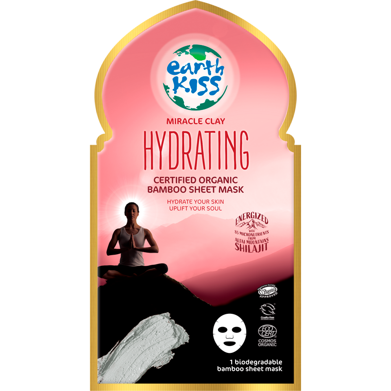 Earth Kiss Miracle Clay Hydrating Bamboo Sheet Mask (1 stk)