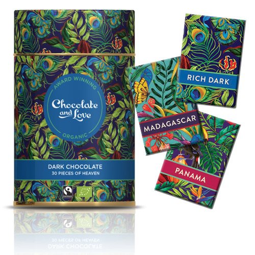 Chocolate & Love Gavedåse Chokolade Rich Dark Ø - 30 stk.