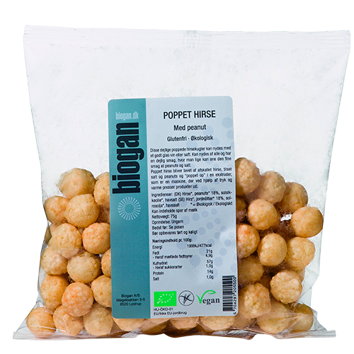 Biogan Poppet Hirsekugler M. Peanut Ø (75 g)