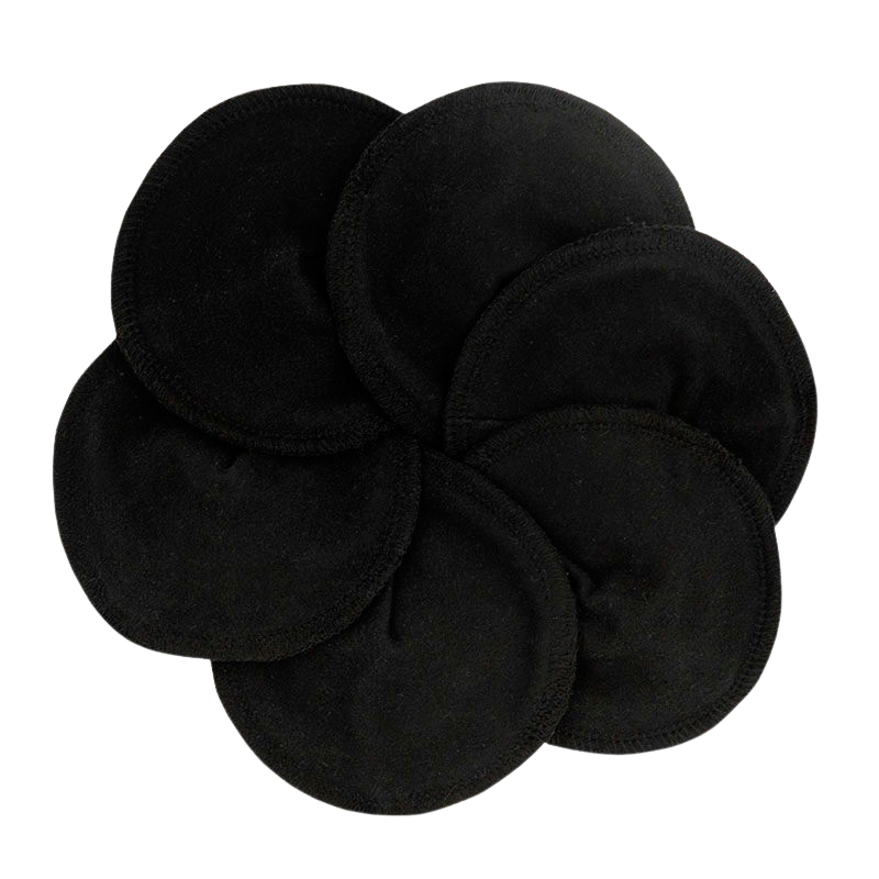 ImseVimse Organic Nursing Pads Cotton - Black - 3 sæt