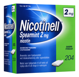 Nicotinell Spearmint Tyggegummi 2MG - 204 stk.