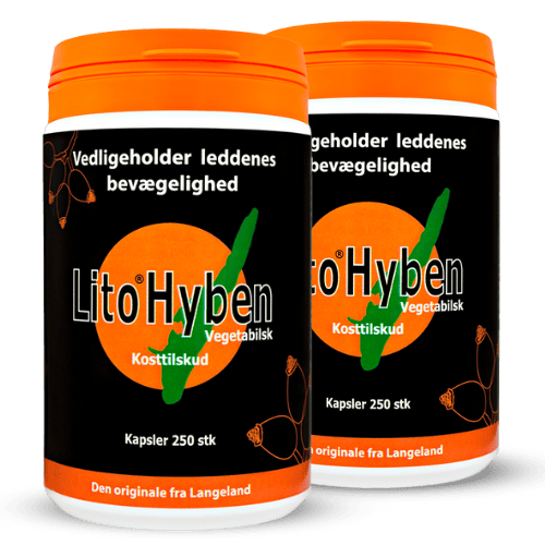 2 x Lito Hyben Pulver Veg. Kapsler (250 kaps)