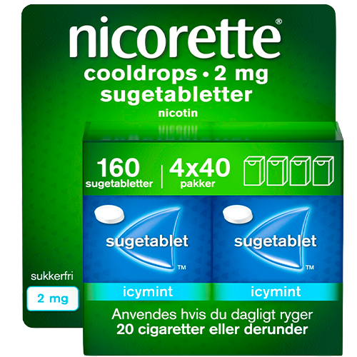 Nicorette Cooldrops Sugetabletter 2mg (160 stk)