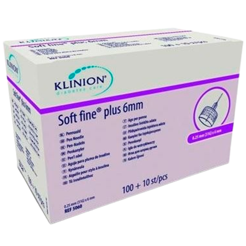Klinion Soft Fine Plus Penkanyle (6 x 0,25mm) (110 stk)