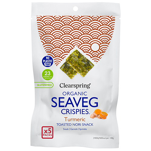 Clearspring Seaveg Crispies Gurkemeje Multipack Tang Chips Ø (5x4 g)