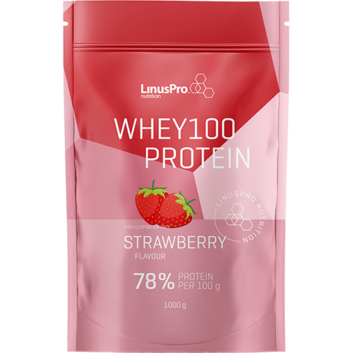 LinusPro Nutrition PURE WHEY100 - Jordbær (1 kg)