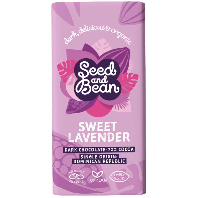 Seed & Bean Mørk Chokolade Sweet Lavender 72% Ø (75 g)
