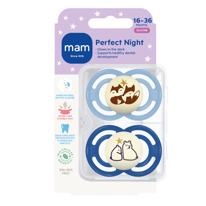 MAM Perfect Night Silk 16-36M Blue (2 stk)