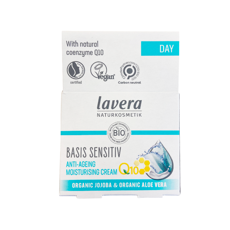 Lavera Q10 Basis Sensitiv Fugtighedscreme m. Jojoba og Aloe Vera (50 ml)