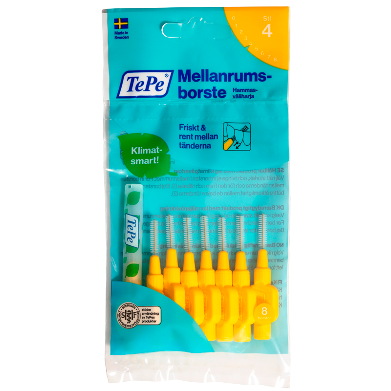 TePe Mellemrumsbørste Gul - 8 stk