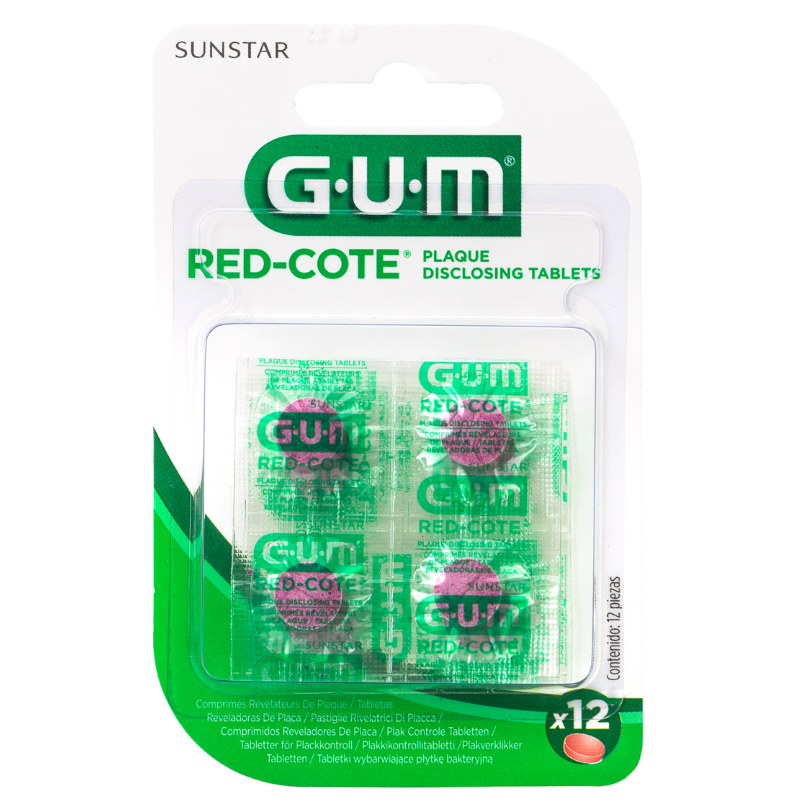 GUM Red Cote - Tabletter Til Plakkontrol - 12 stk