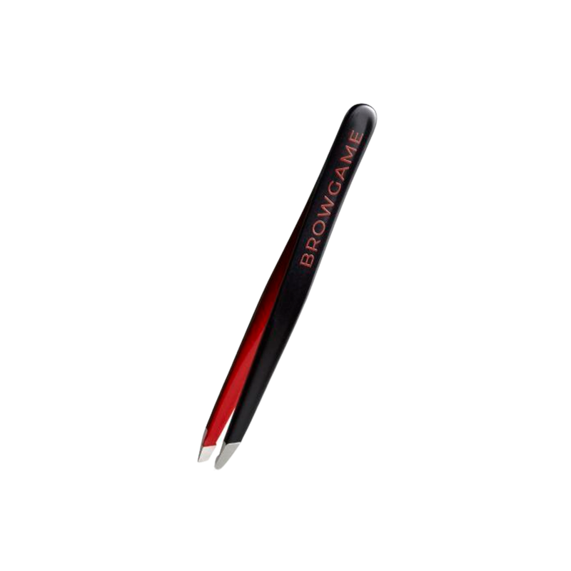 Browgame Signature Tweezer Slanted Black & Red - 1 stk
