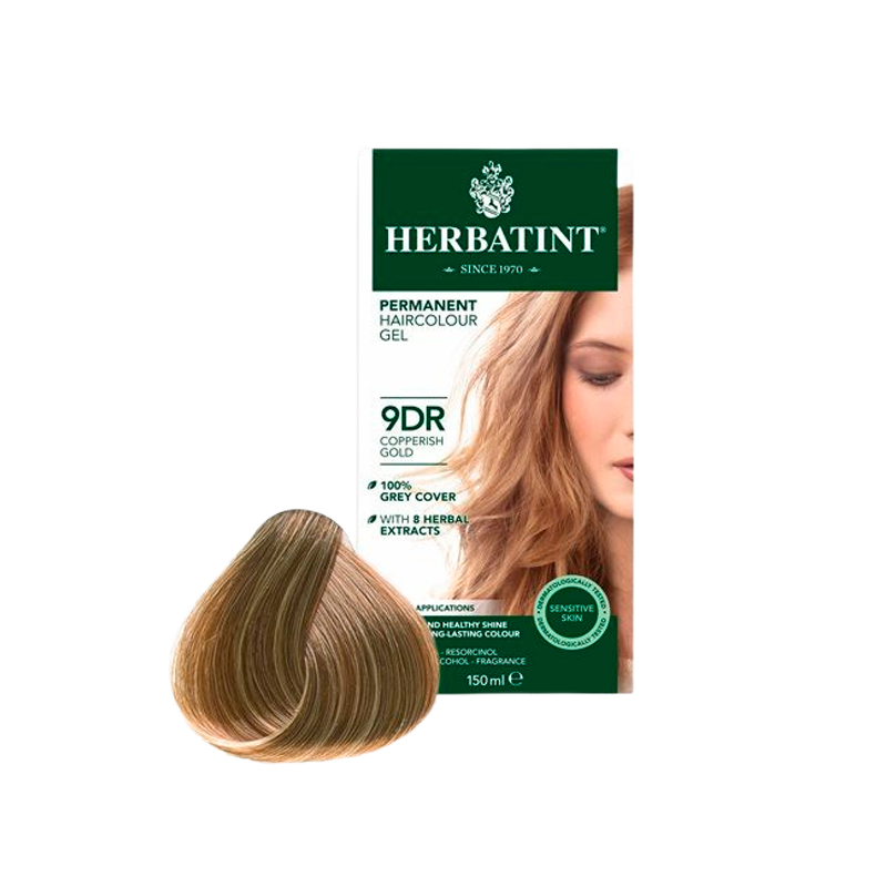 Herbatint 9DR Hårfarve Copperish Gold - 150 ml.