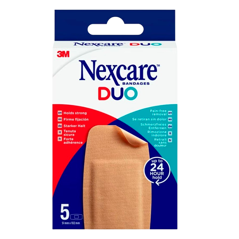 Nexcare DUO Plastre MAXI - 51 mm x 102 mm (5 stk)