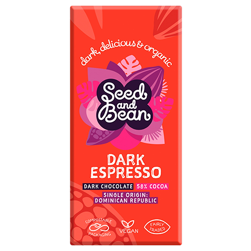 Seed & Been Mørk Chokolade 58% Kaffe Espresso Ø - 85 g