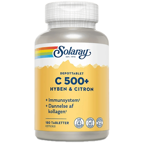 Solaray C500 + Hyben og Citron - 180 tabs.