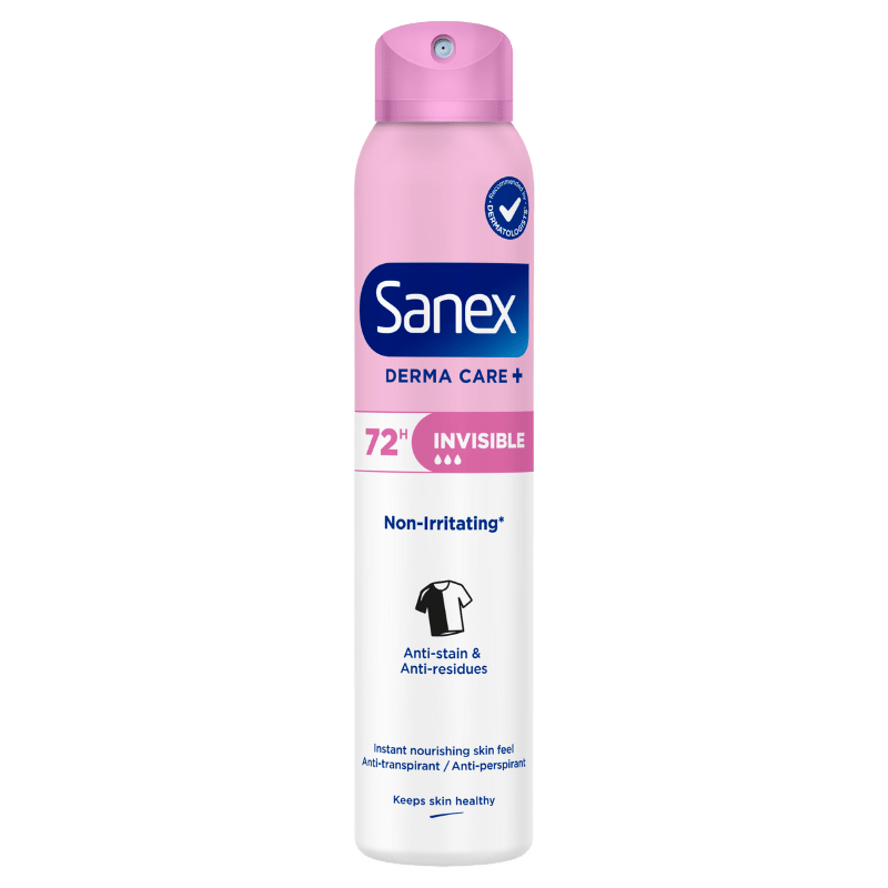 Sanex Derma Care+ Invisible 72H Deodorant (200 ml)