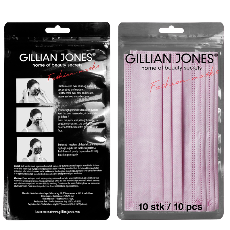 Gillian Jones Fashion Mundbind Lyserød - 10 stk.