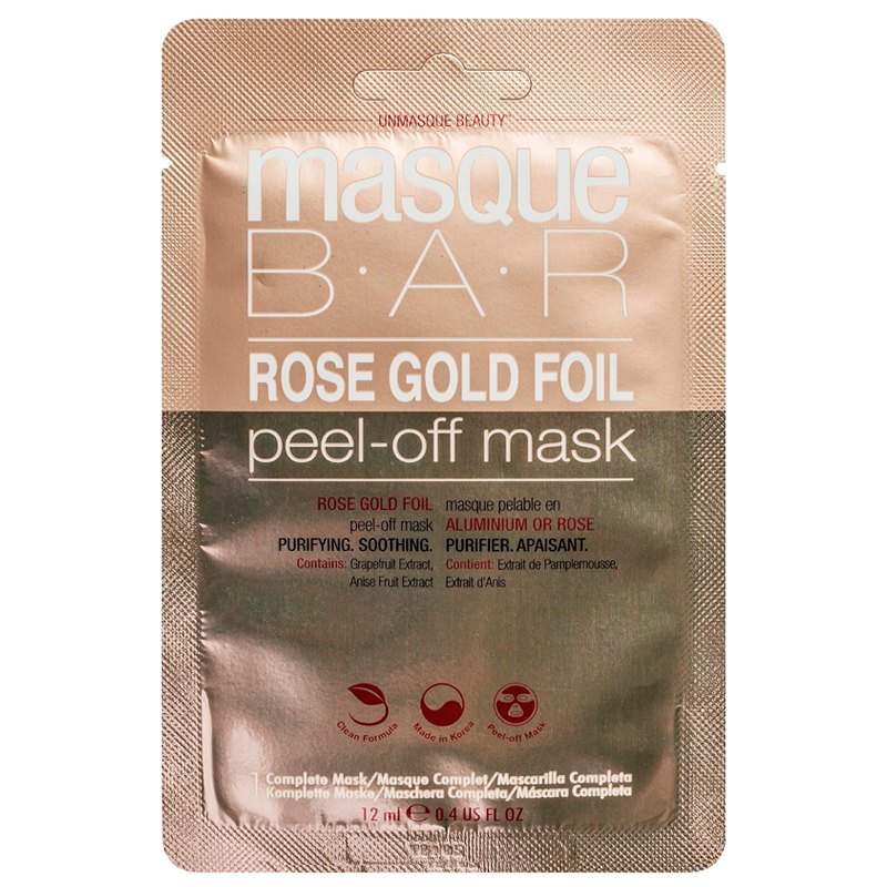 MasqueBar Foil Masque Rose Gold Peel-Off Mask (12 ml)