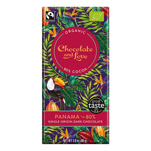 Chocolate and Love Chokolade Panama 80% Ø - 80g.