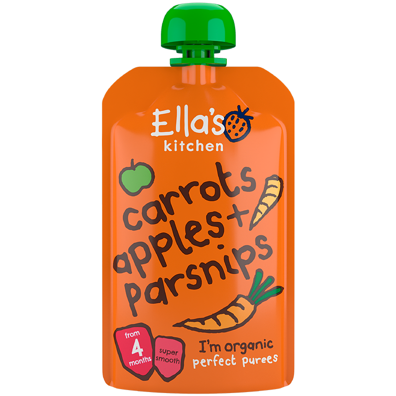 Ellas Kitchen Babymos Gulerod/Æble/Pastinak Ø 4 Mdr - 120 gr