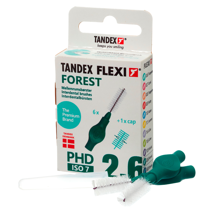 TANDEX Flexi Mellemrumsbørste Forest PHD 2.6/ISO 7 (6 stk)