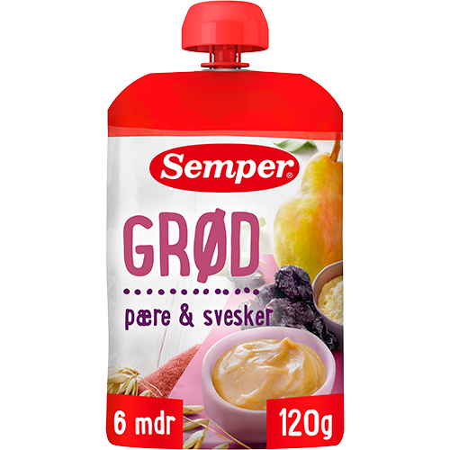 Semper Grød Pære & Svesker 6M (120 g)