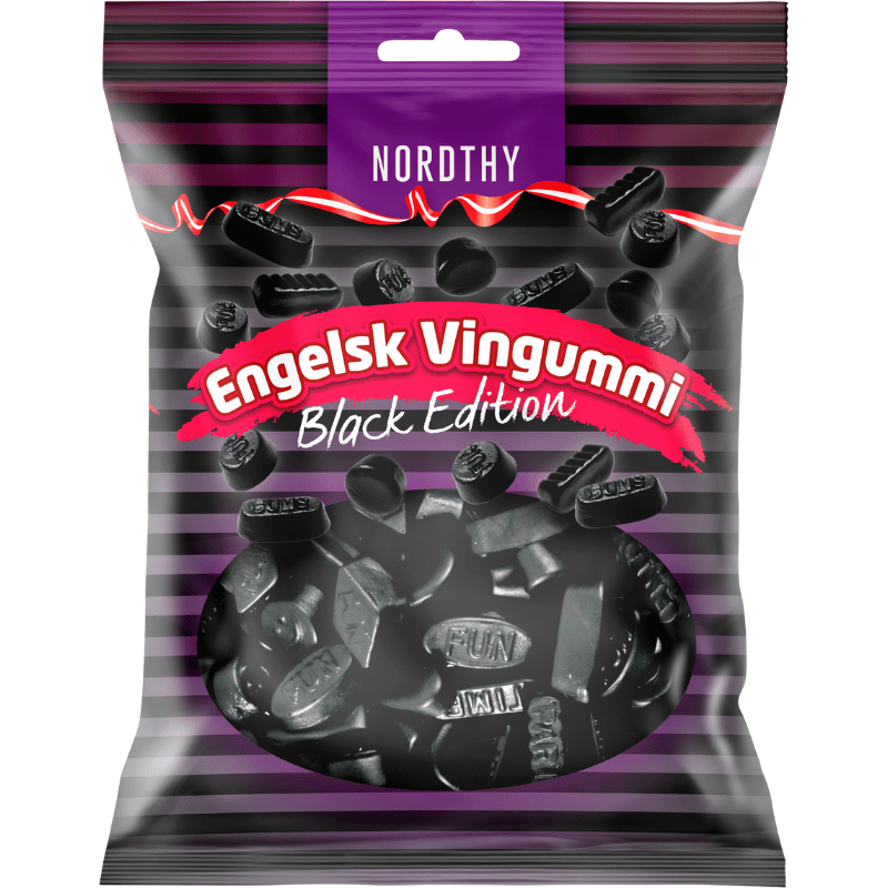 Nordthy Engelsk Vingummi Black Edition (300 g)