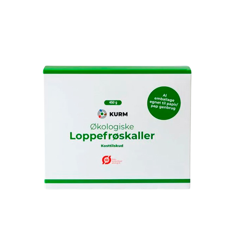 Kurm Økologisk Loppefrøskaller (450 g)
