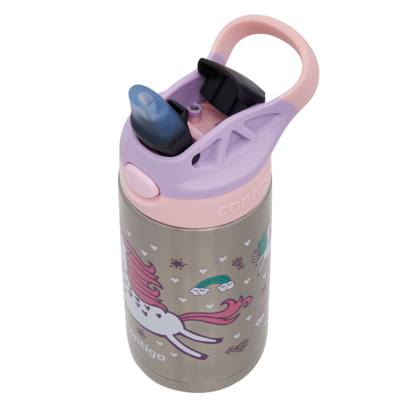 Contigo Drikkeflaske Easy Clean Steel Strawberry Flying Unicorn (380 ml)