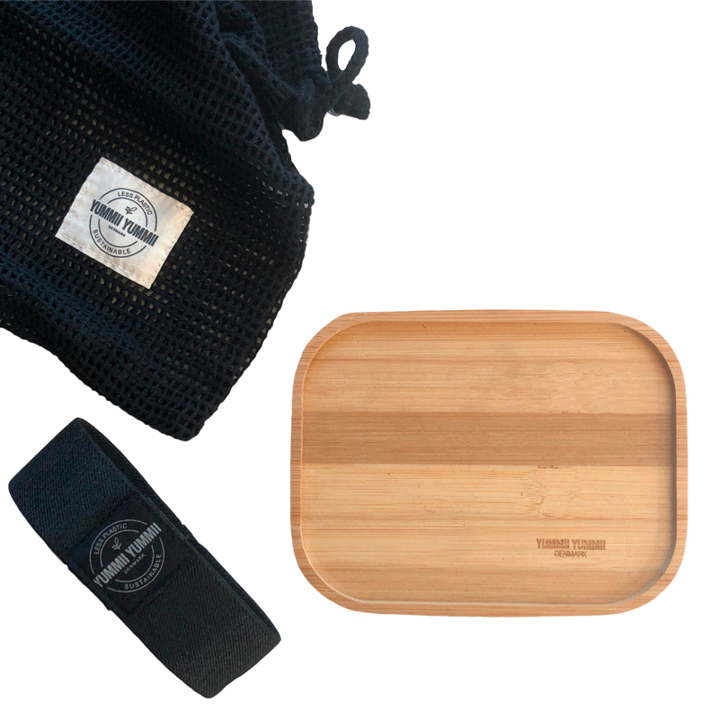 YUMMII YUMMII Bamboo Lid w. Elastic Band (Bento Large) (1 stk)