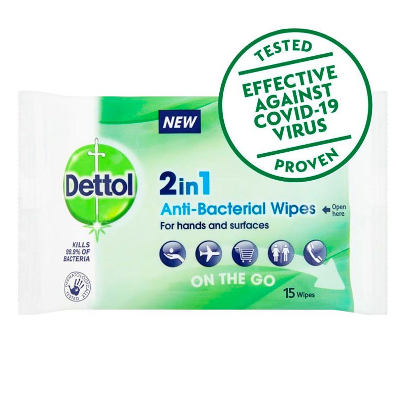 Dettol Desinficerende Servietter 2-in-1 (15 stk)