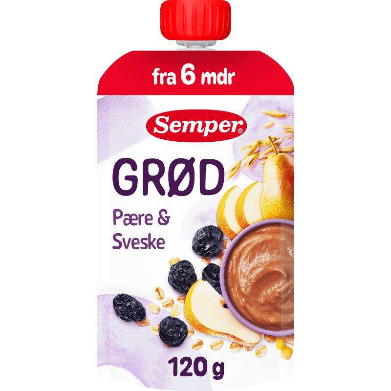 Semper Grød Pære & Svesker 6M (120 g)