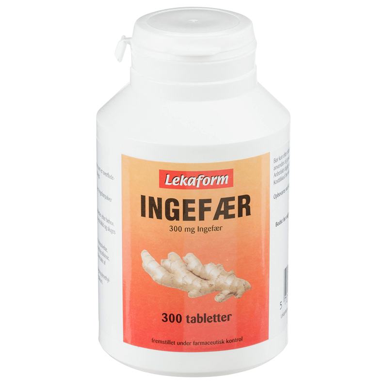 Lekaform Ingefær 300 mg - 300 tabletter