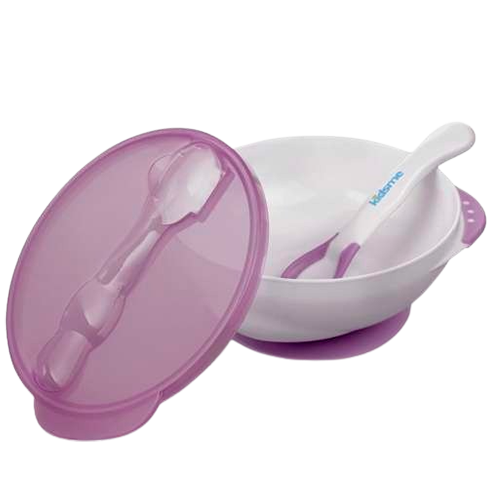 Kidsme Dyb Tallerken m. Sugekop & Temperaturske Plum (1 stk)